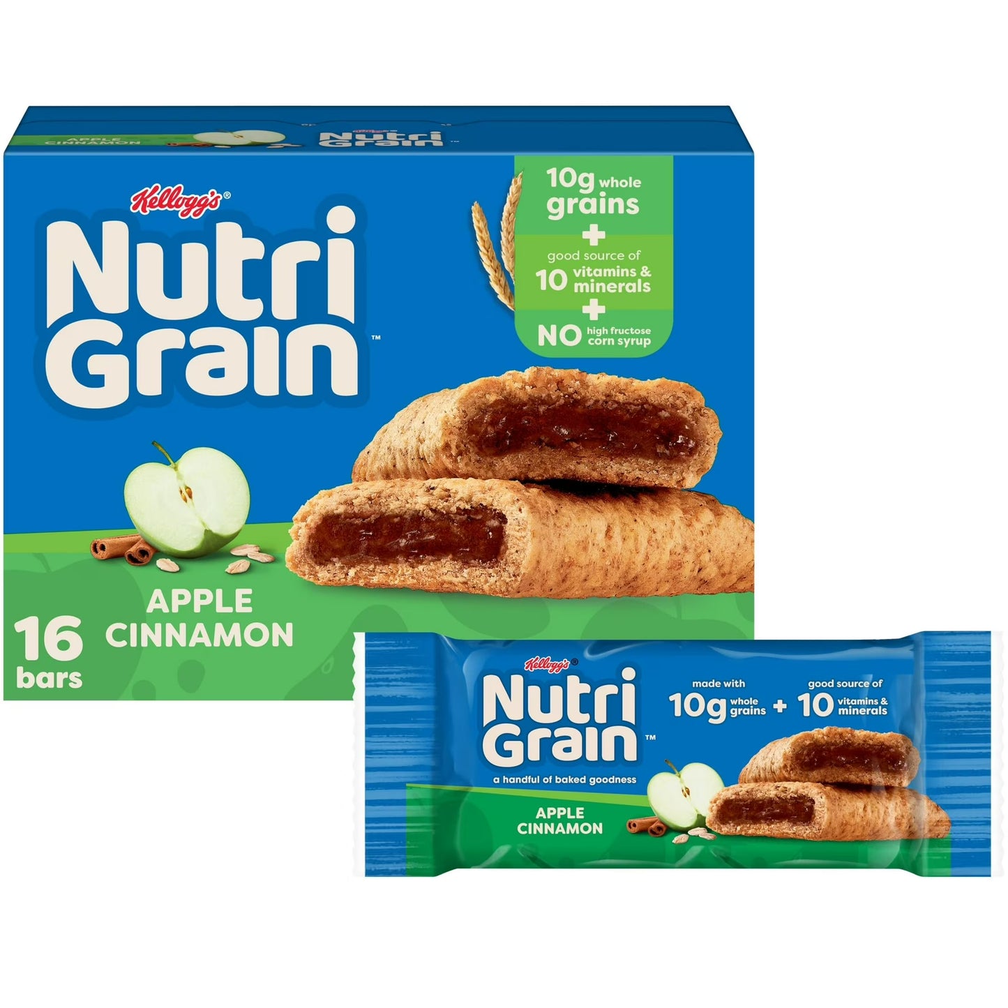 NUTRI-GRAIN APPLE CINNAMON 16CT