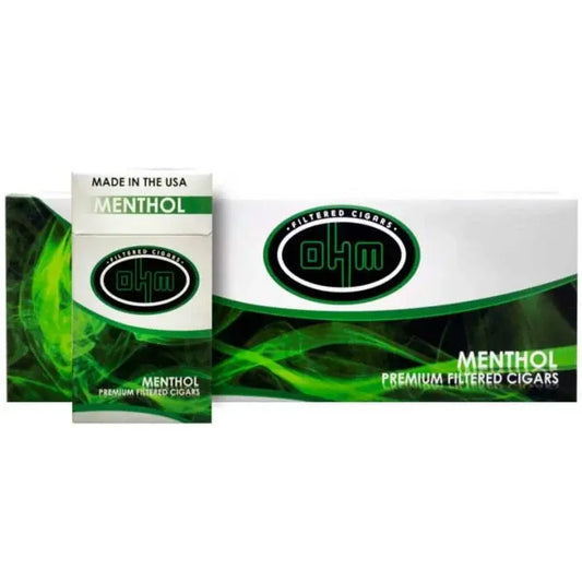 OHM LARGE CIGARS MENTHOL 10 CT