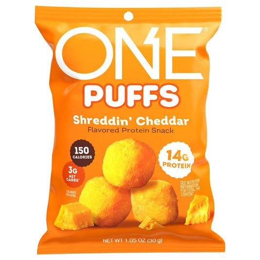 ONE PUFFS SHREDDIN CHEDDAR 10 CT