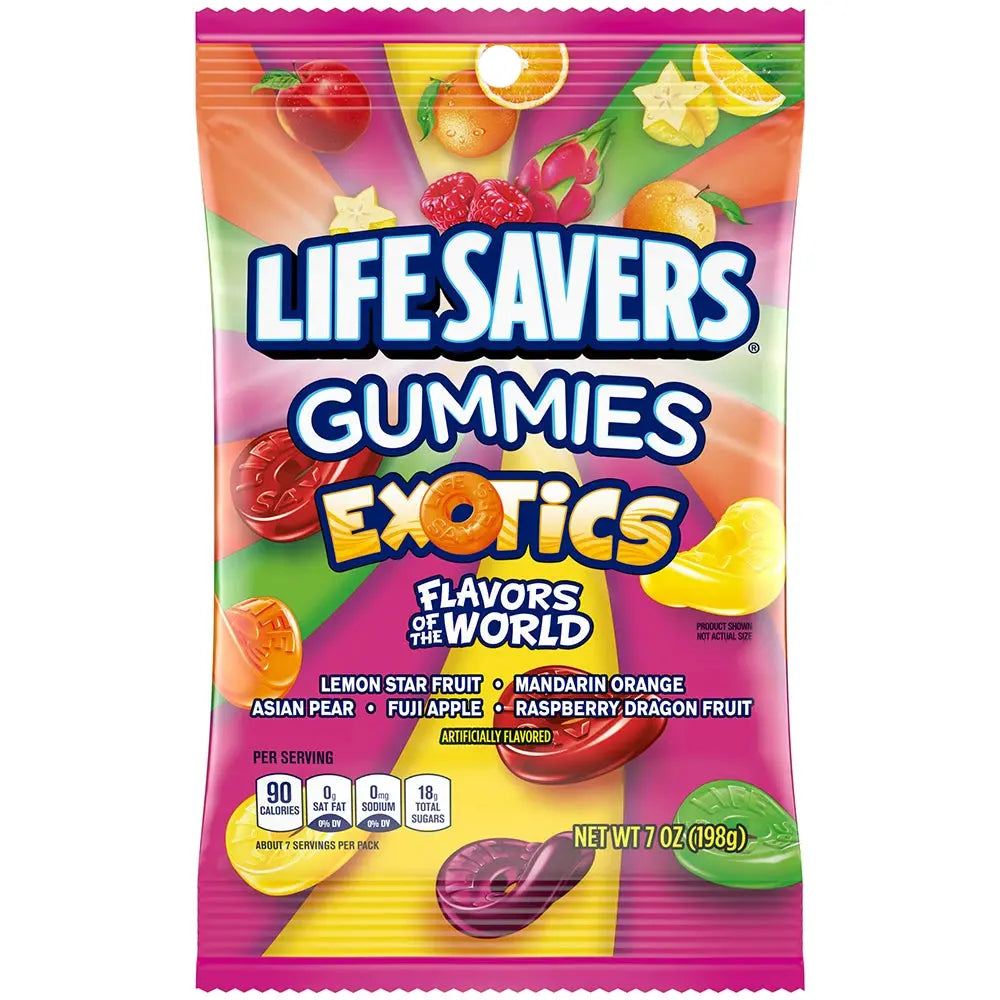 PEG LIFESAVER GUMMIES EXOTICS 6/7OZ