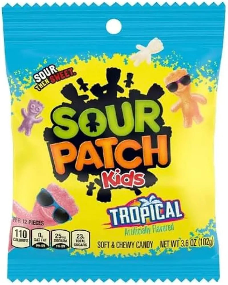 PEG SOUR PATCH KIDS TROPICAL 6/3.6OZ
