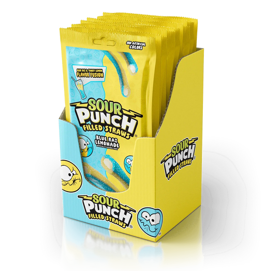 PEG SOUR PUNCH STRAWS BLUE RAZ LEMONADE 6/5OZ