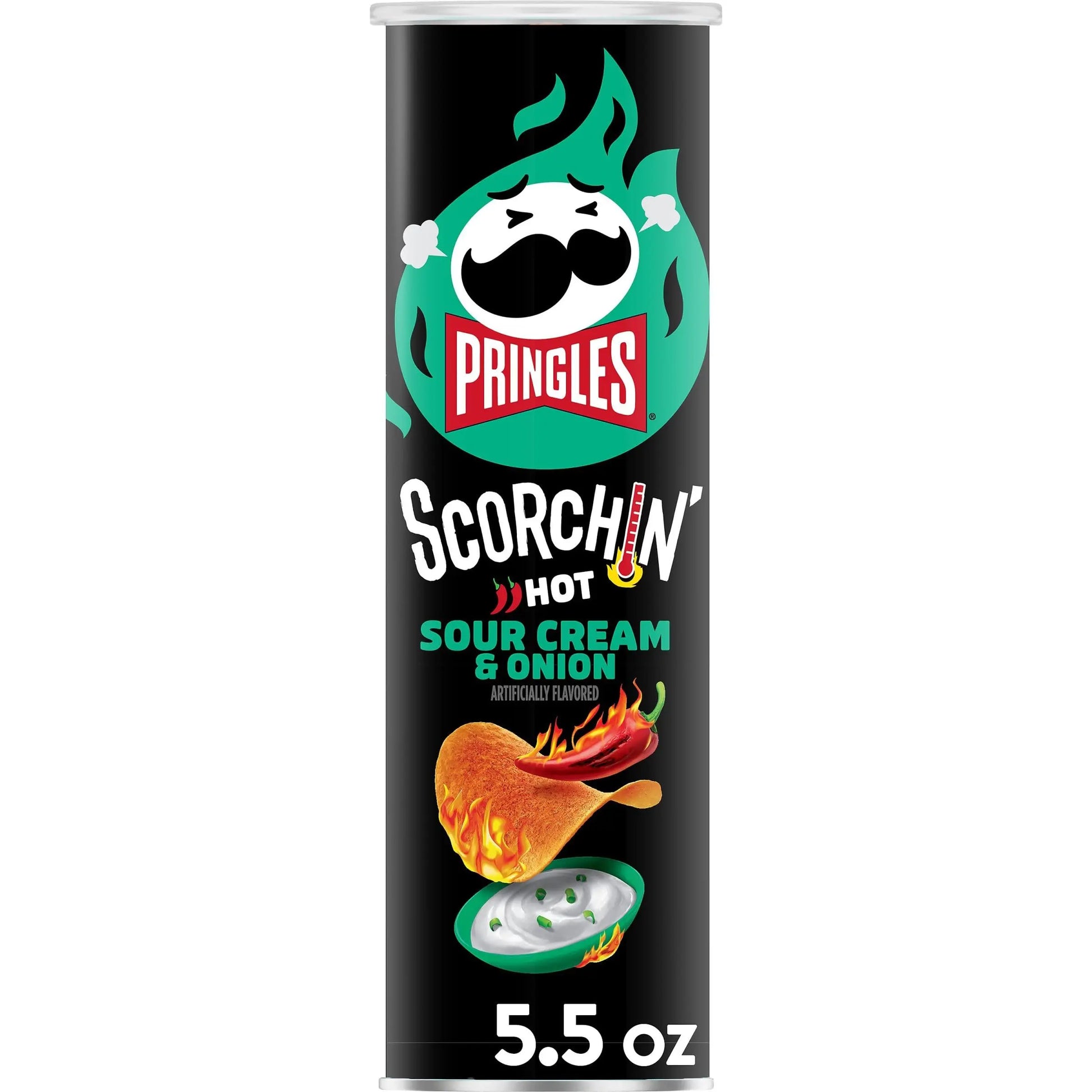 PRINGLES LARGE SCORCHIN SOUR CREAM & ONION 7CT