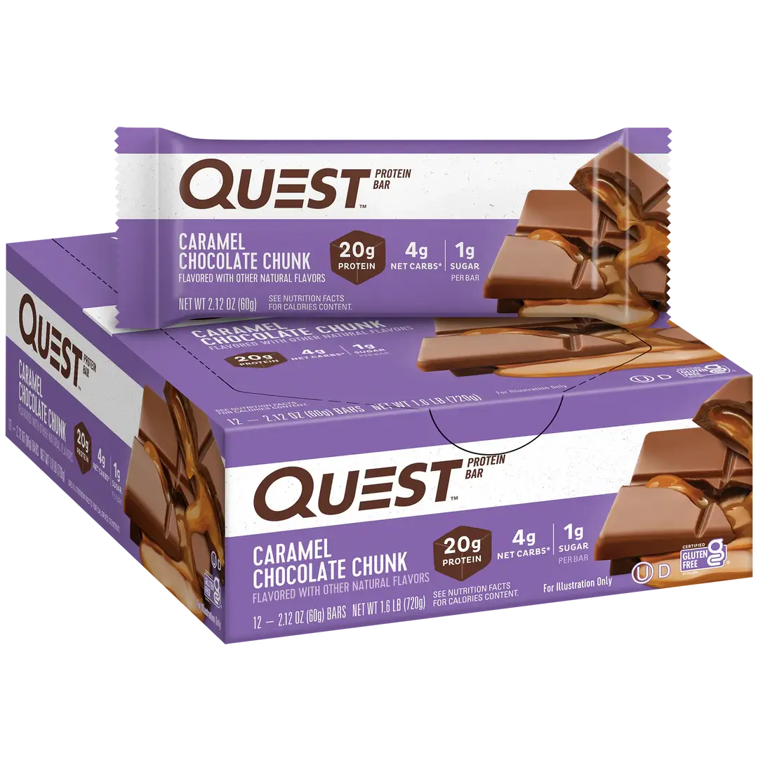 QUEST BAR CARAMEL CHOC CHUNK 12CT