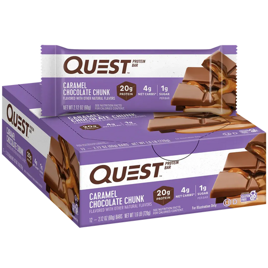 QUEST BAR CARAMEL CHOC CHUNK 12CT