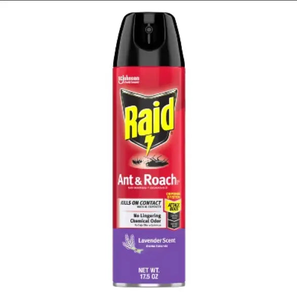 RAID ANT & ROACH LAVENDER SCENT 6/17.5 OZ