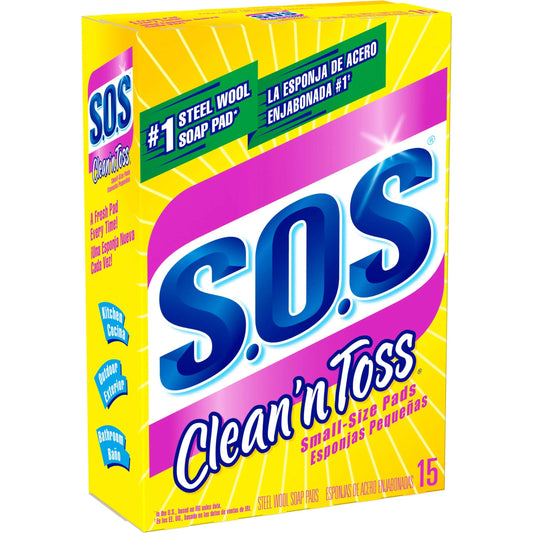 S.O.S SOAP STEEL WOOL PADS 6CT