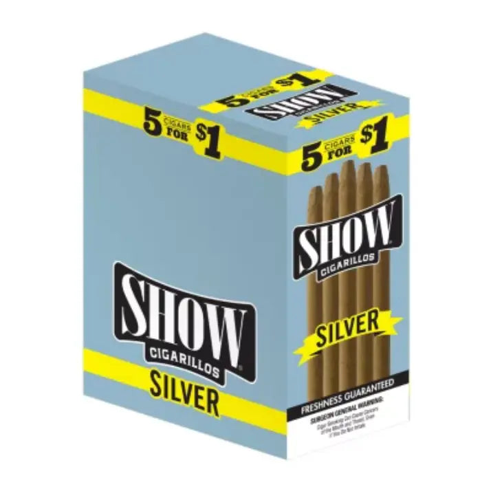 SHOW CIGARILLO 5/$1 SILVER ZERO 15/5 PK