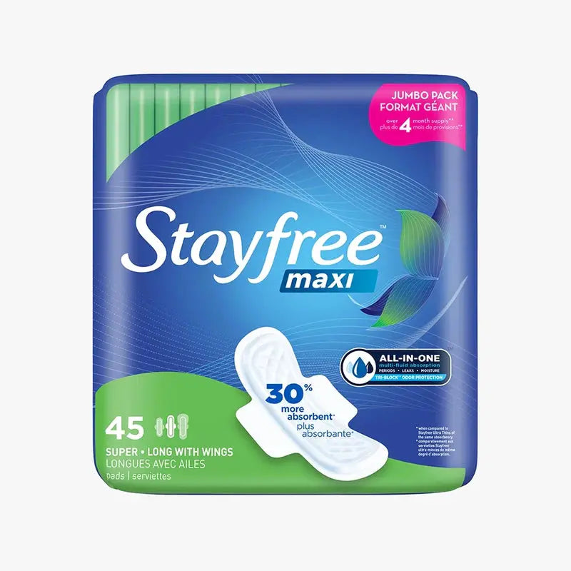 STAYFREE MAXI W/WINGS 6/10CT