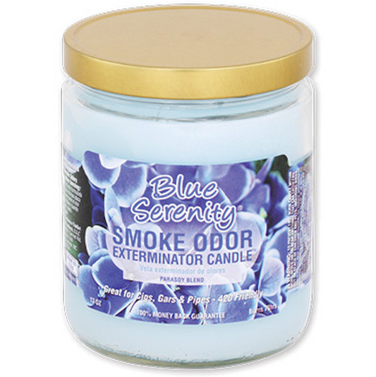SMOKE ODOR JAR CANDLE Blue Serenity 1CT