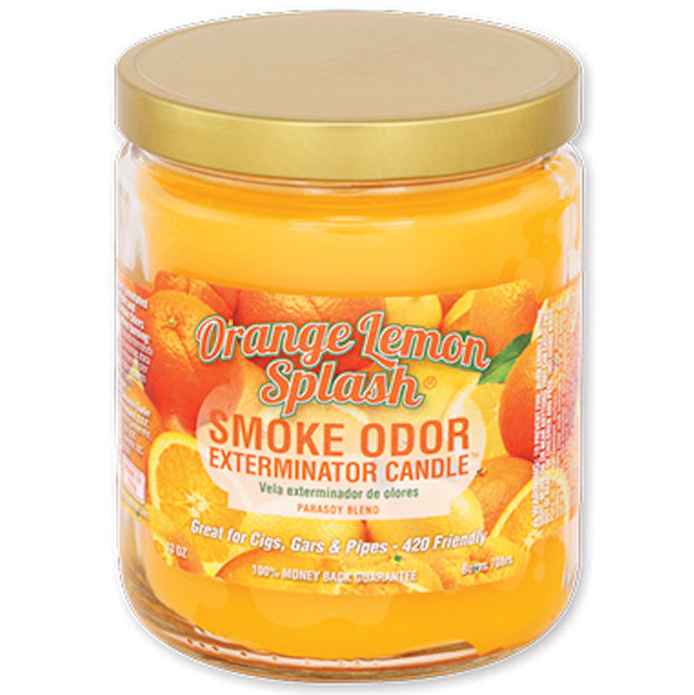 SMOKE ODOR JAR CANDLE Orange Lemon Splash 1CT