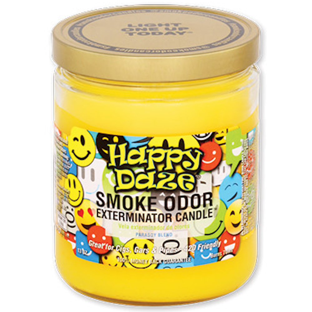 SMOKE ODOR JAR CANDLE Happy Daze 1CT