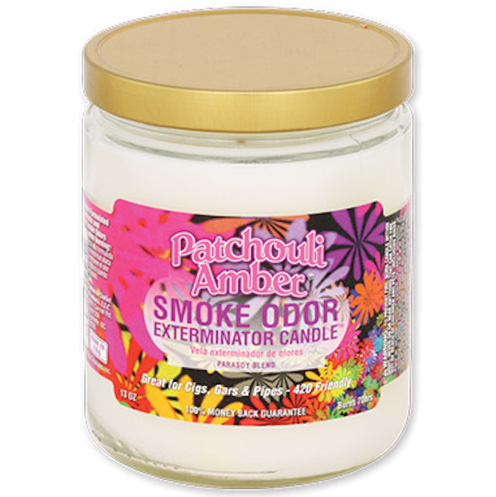 SMOKE ODOR JAR CANDLE Patchouli Amber 1CT