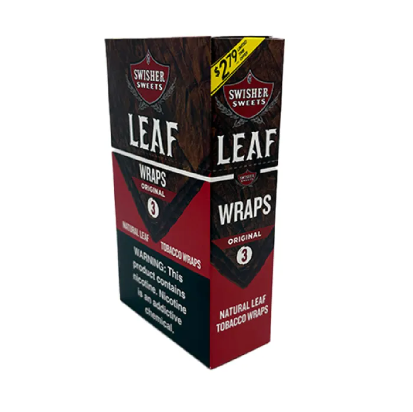 SWISHER WRAPS PP $2.79 ORIGINAL 3CT