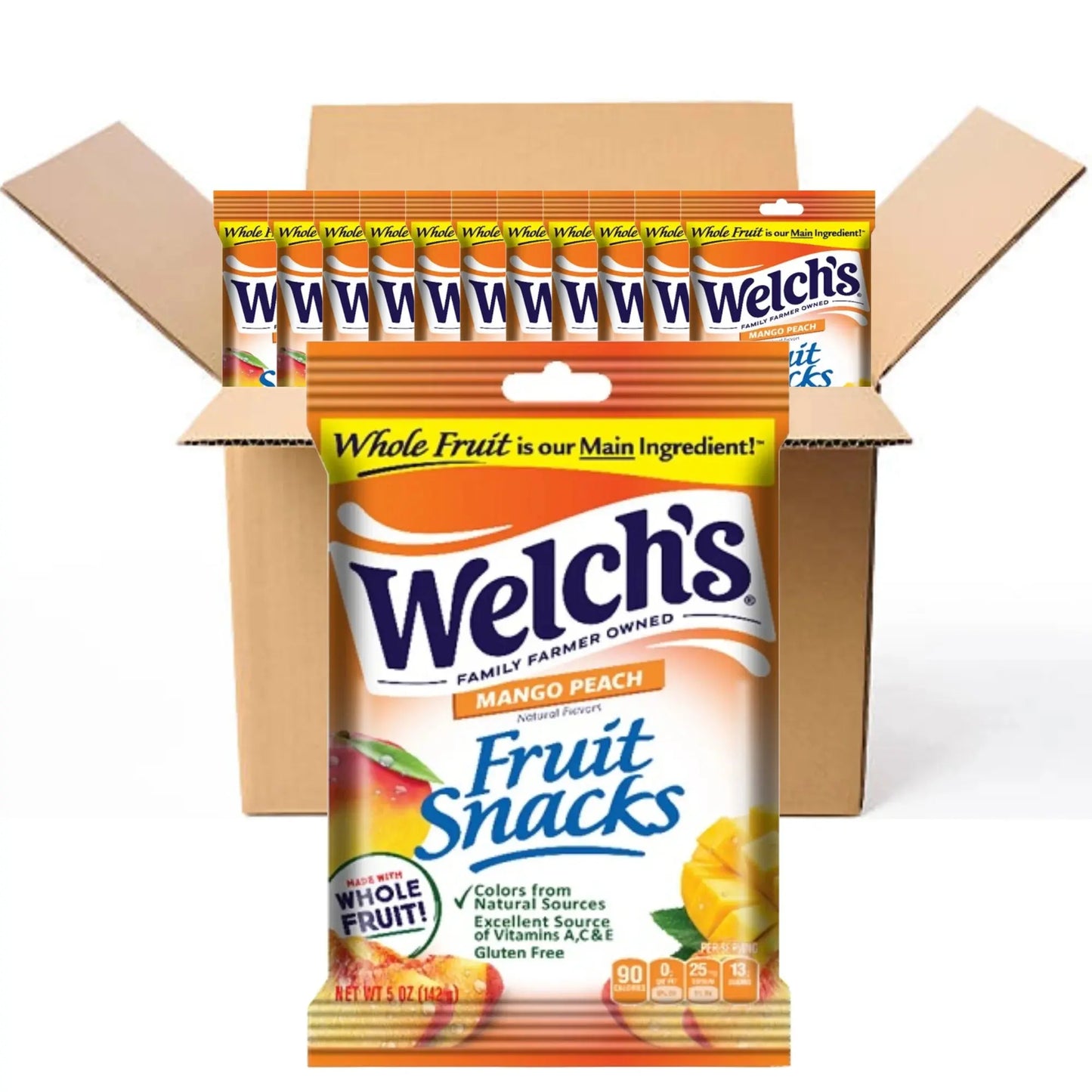 WELCHS FRUIT SNACKS MANGO PEACH 5OZ/12CT - Chase Cash & Carry