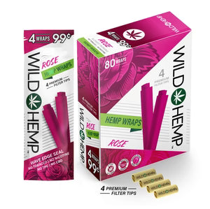 WILD HEMP WRAPS 4 FOR 99 ROSE 80CT