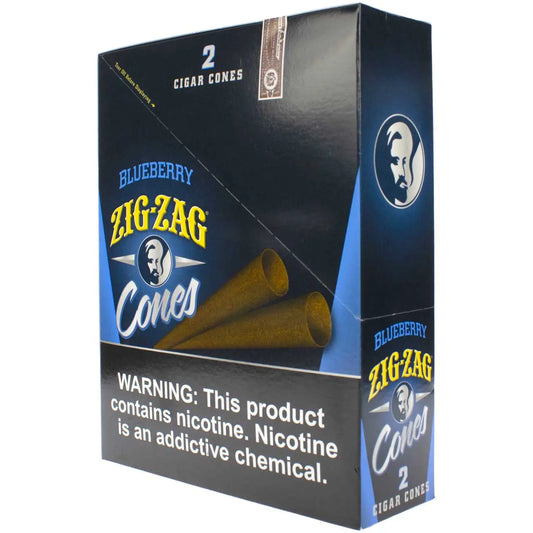 ZIG ZAG CIGAR CONES BLUEBERRY15/2 CT