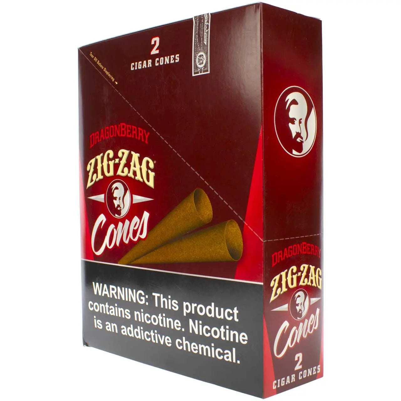 ZIG ZAG CIGAR CONES DRAGONBERRY 15/2 CT