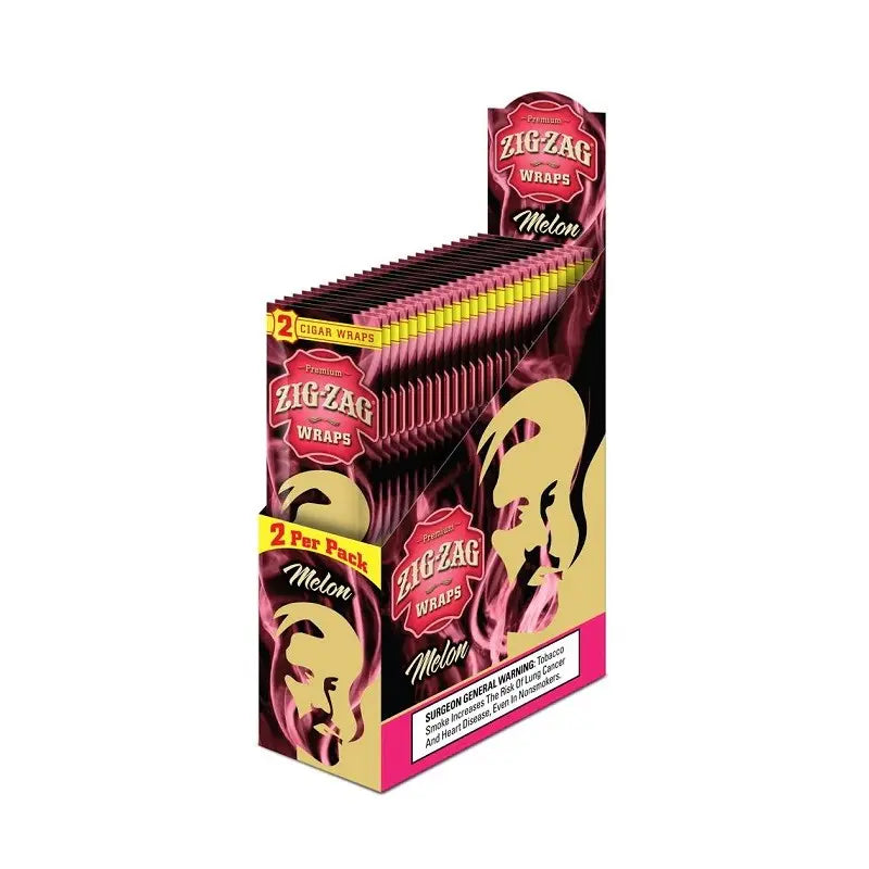 ZIG ZAG HEMP WRAP MELON 25CT 2FOR99