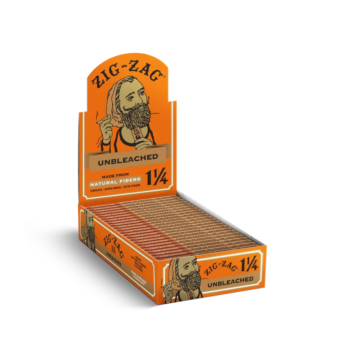 ZIG ZAG RLNG PAPER UNBLEACHED 1.25- 24 CT