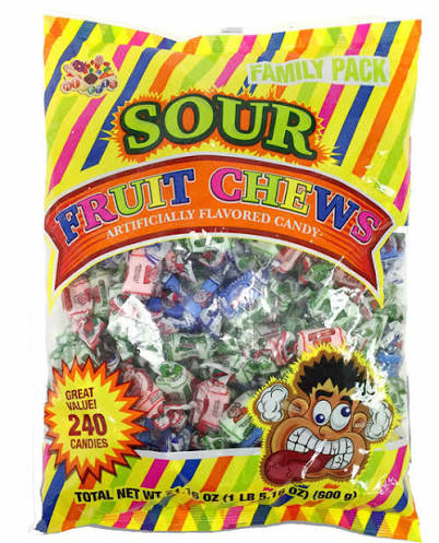 FRUIT CHEWS SOUR 240 CT