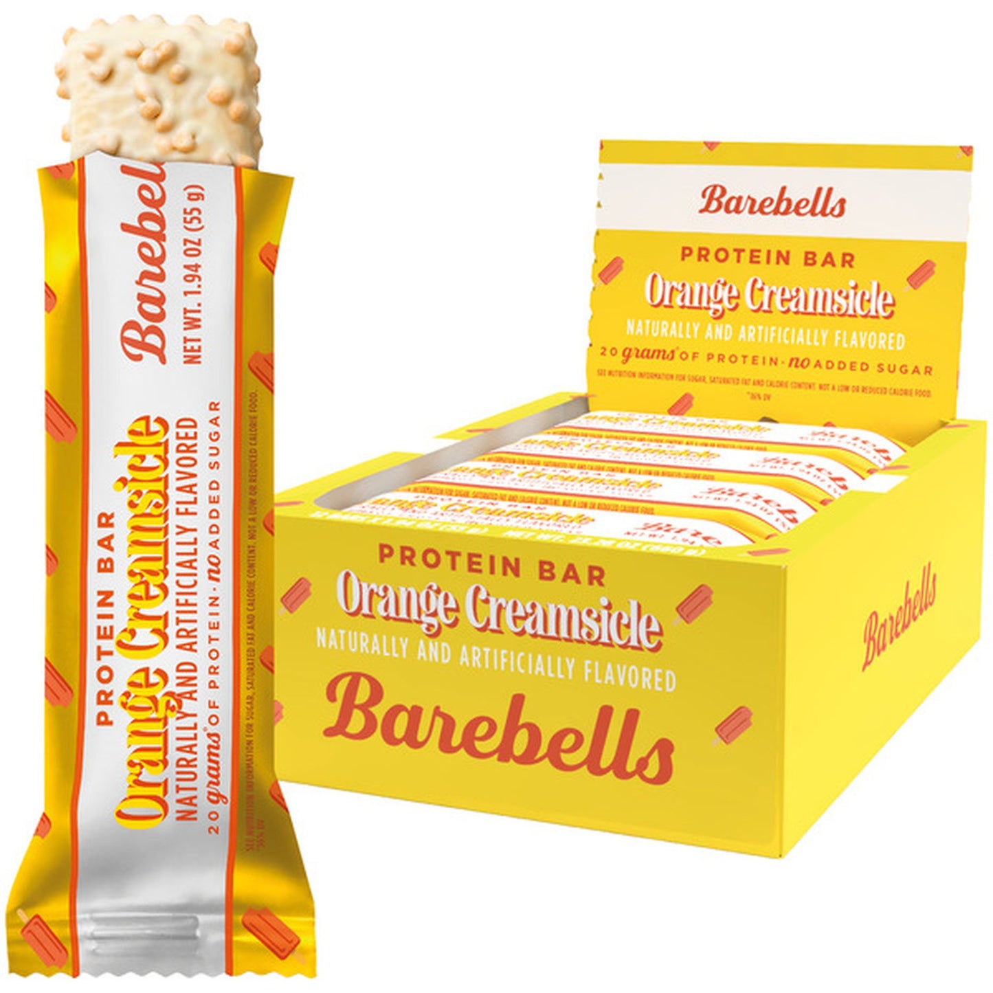 BAREBELLS PROTEIN BAR ORANGE CREAMSICLE 12CT