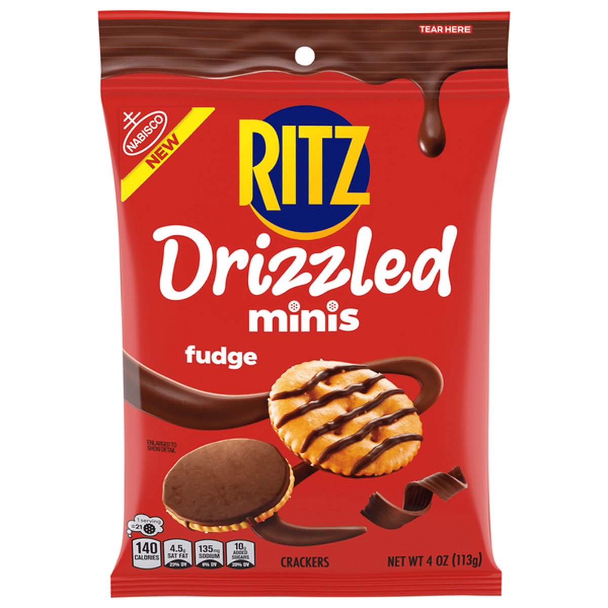 NAB BAG RTIZ DRIZZLED MINI FUDGE 6/4OZ