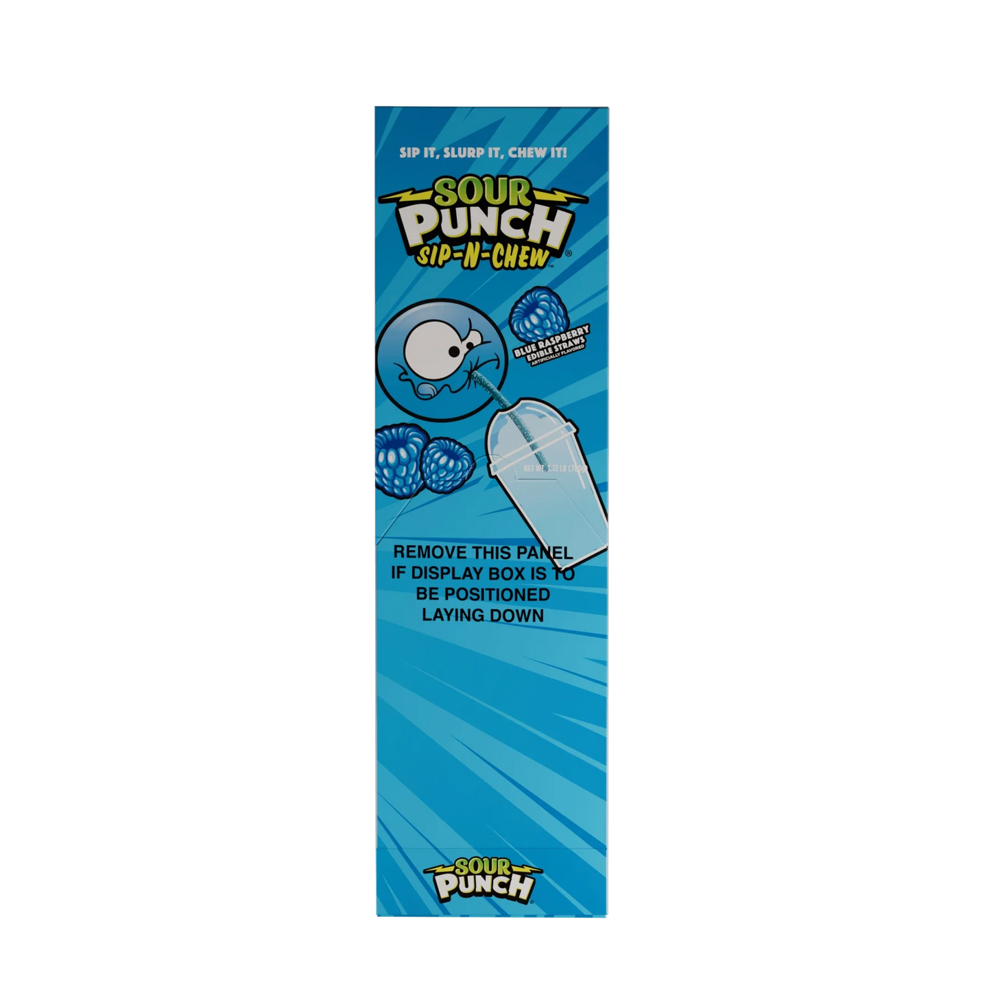SOUR PUNCH DRINKING STRAWS BLUE RAZ 30CT