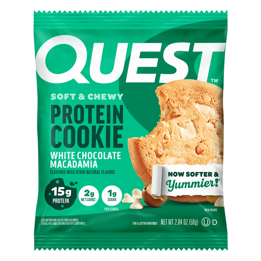 QUEST COOKIE WHITE CHOC MACADAMIA 12CT 2.04OZ