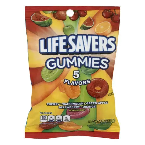 PEG LIFESAVER GUMMIES 5 FLAVORS 6/7OZ  
