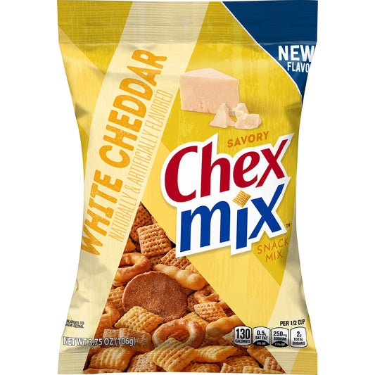 CHEX MIX WHITE CHEDDER 8/3.75 OZ