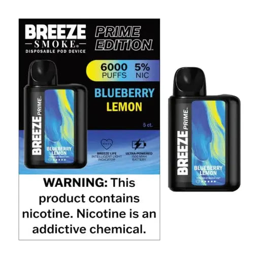 BREEZE PRIME BLUEBERRY LEMON 5CT (FINAL SALE)