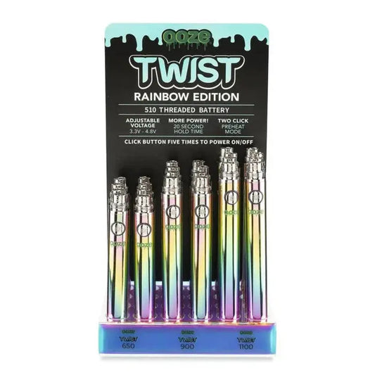 OOZE TWIST BATTERY DISPLAY RAINBOW 24 CT