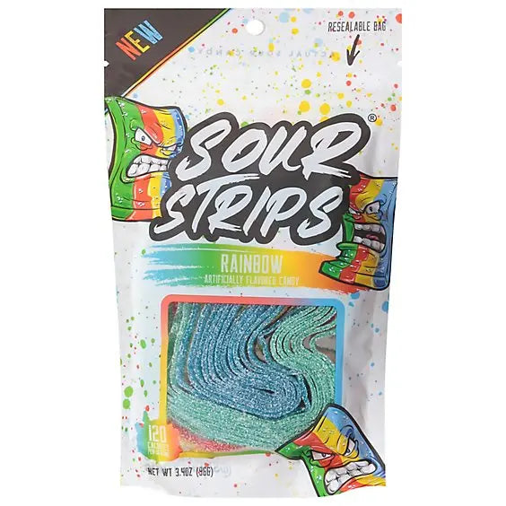 SOUR STRIPS RAINBOW 12CT