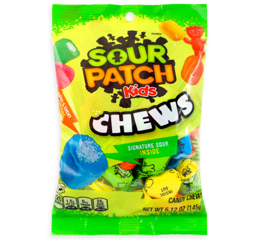 PEG SOUR PATCH KIDS CHEWS ASST SOFT CANDY 6/2OZ