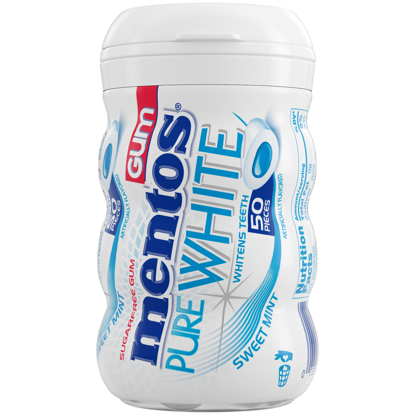 Mentos Gum Cup Pure White Sweet Mint 6CT