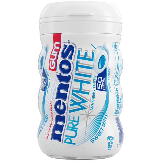 Mentos Gum Cup Pure White Sweet Mint 6CT