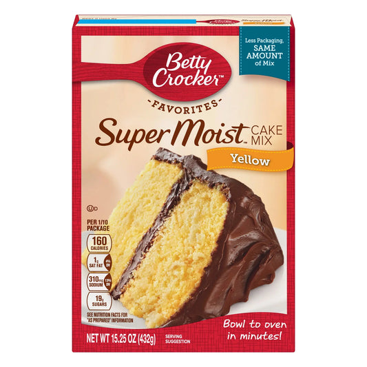 BETTY CROCKER CAKE MIX YELLOW  6/13.25OZ