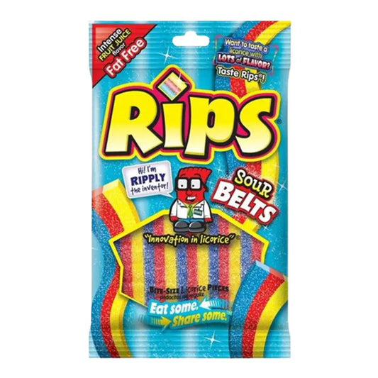 PEG RIPS SOUR BELTS 6/3.5OZ  