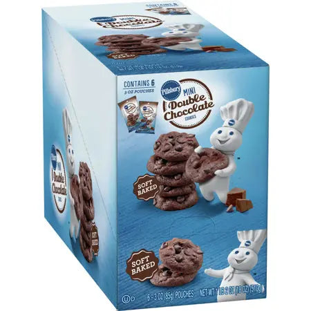 PILLSBURY MINI DBL CHOC CHIP COOKIES 6CT