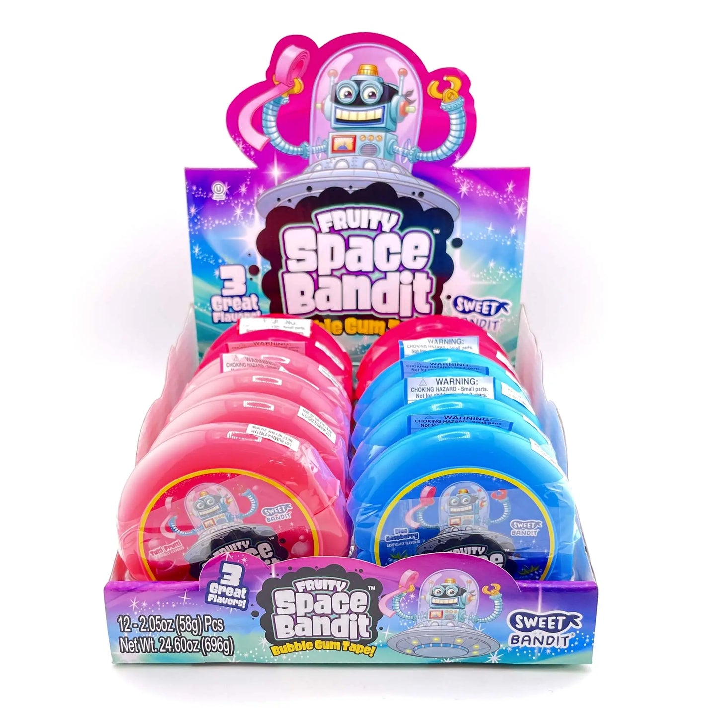 BUBBLE GUM TAPE SPACE BANDIT 12CT