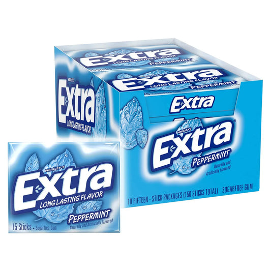 EXTRA SLIM PK PEPPERMINT 10CT
