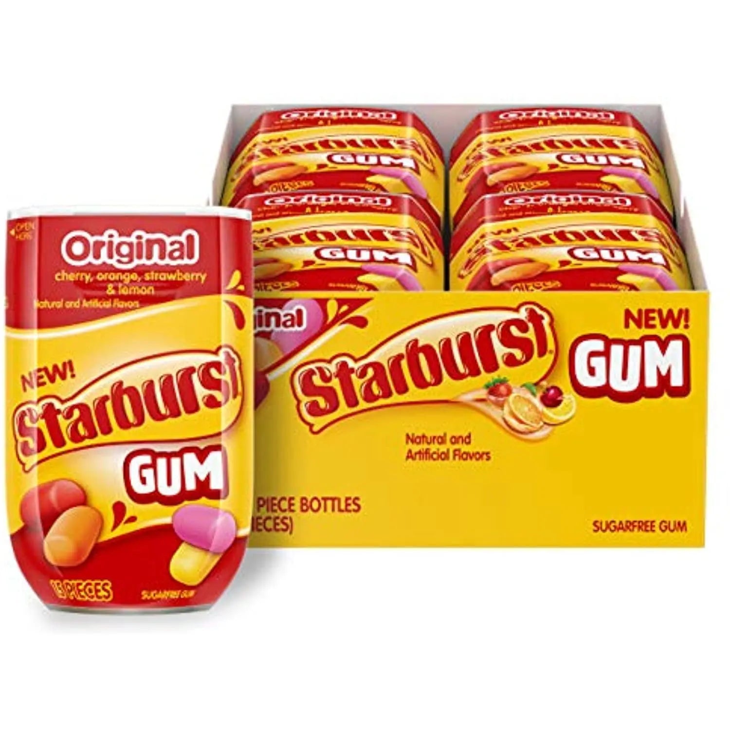 STARBURST ORIGINAL GUM BOTTLE 8CT
