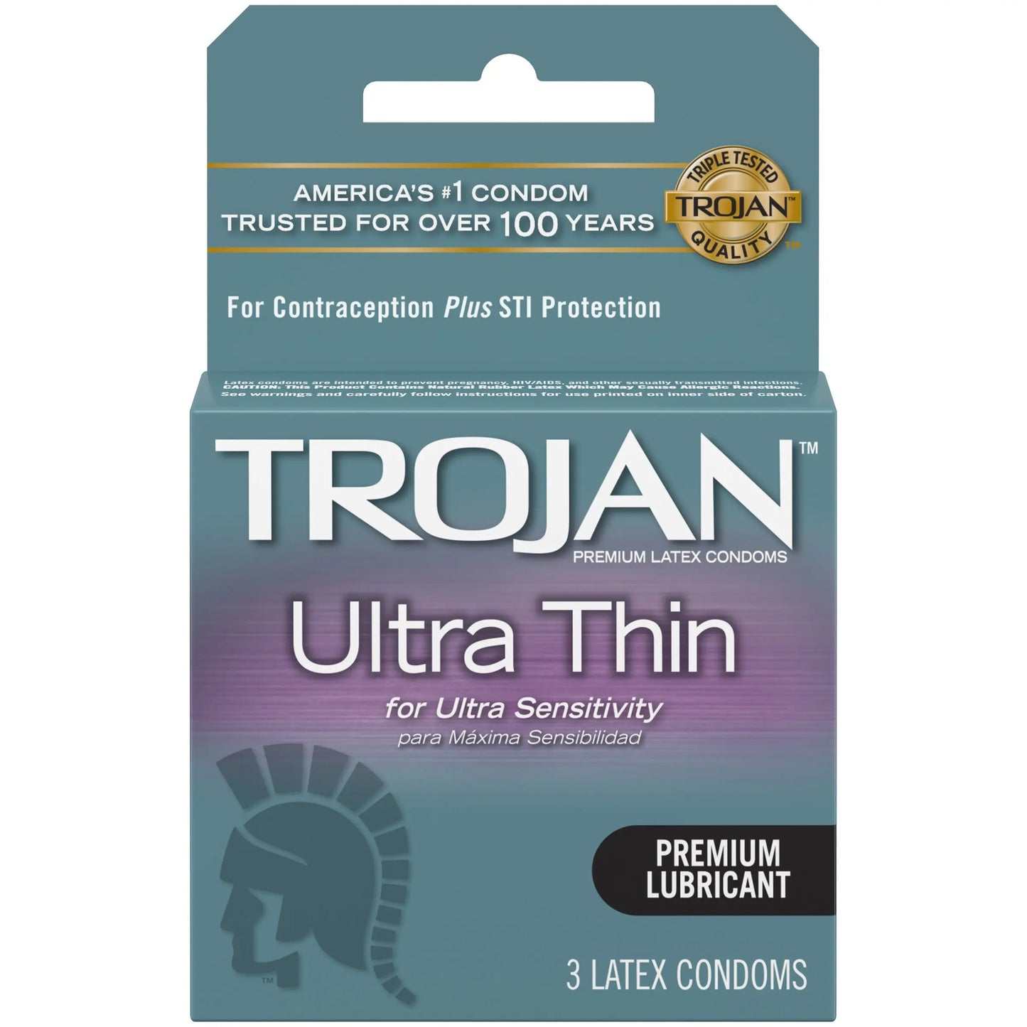 TROJAN ULT THIN LUB (GREY)