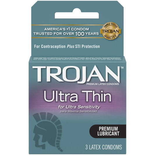 TROJAN ULT THIN LUB (GREY)