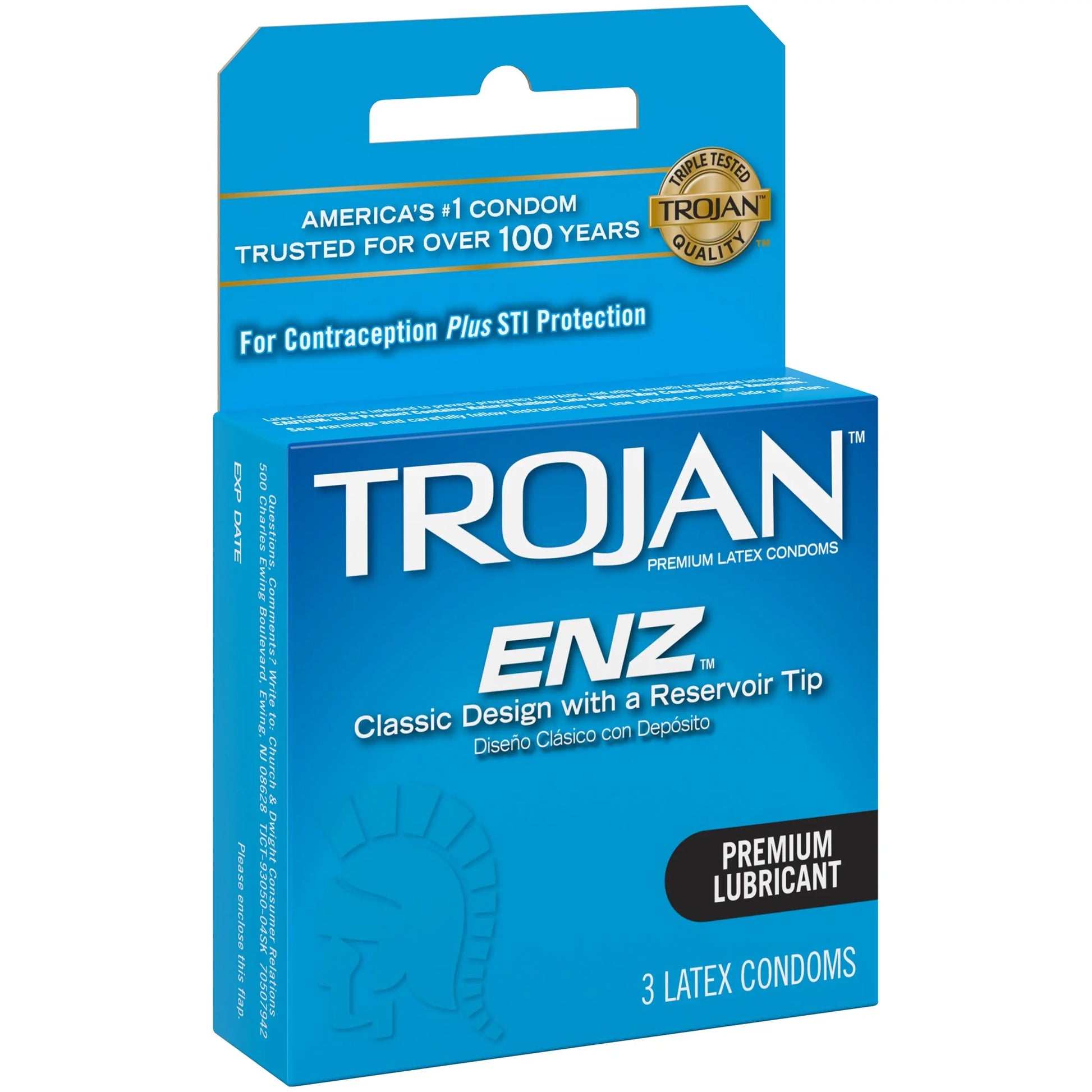 TROJAN LUB 3'S (L. BLUE)