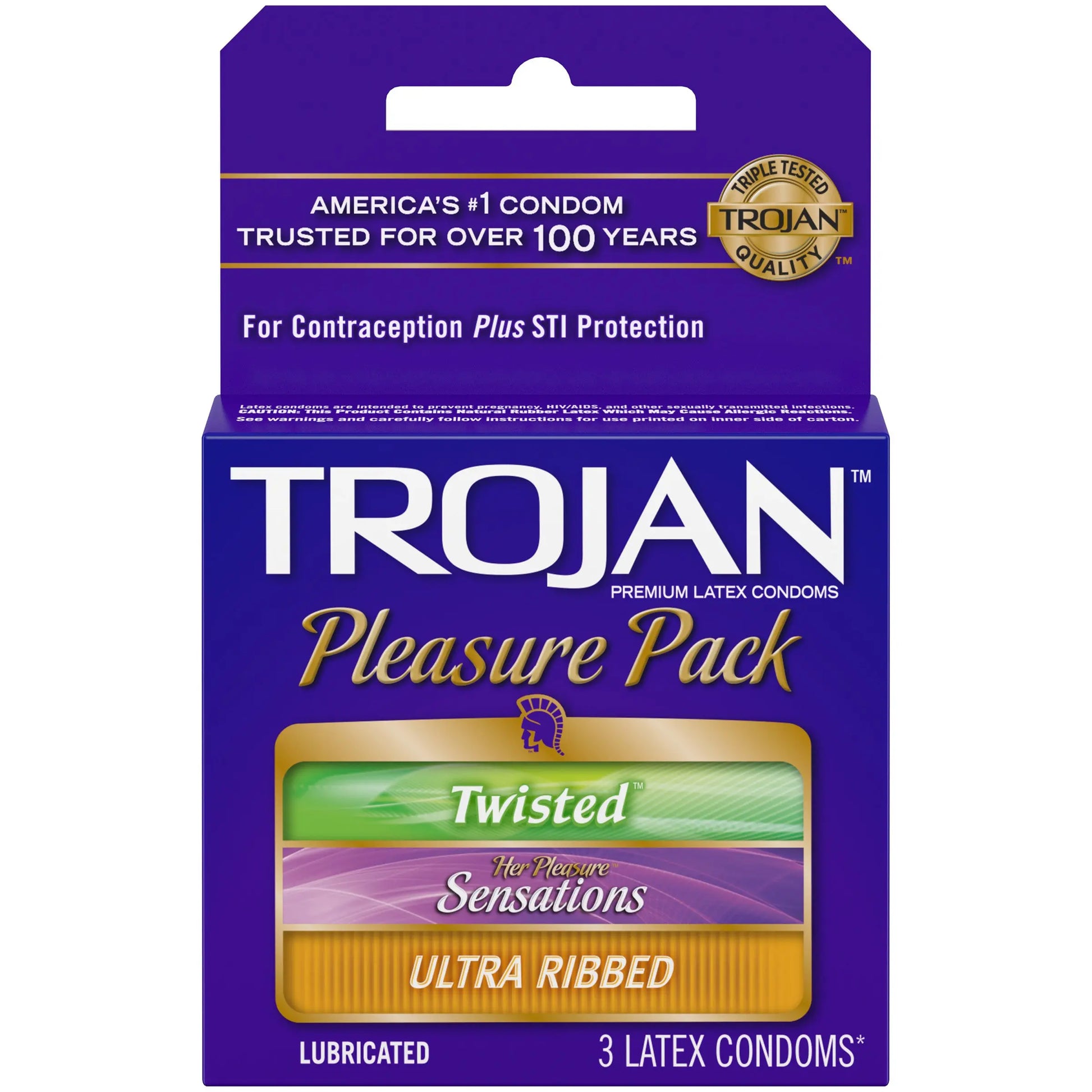 TROJAN CONDOM PLEASURE PACK 6/3PK