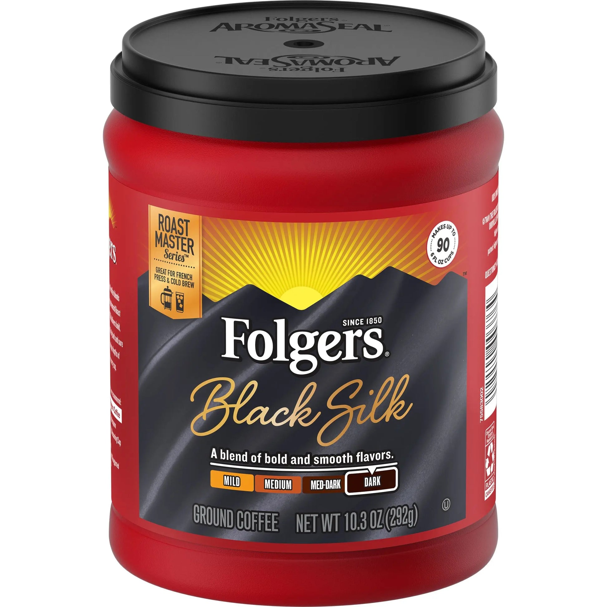 FOLGERS BLACK SILK 6/9.6 OZ