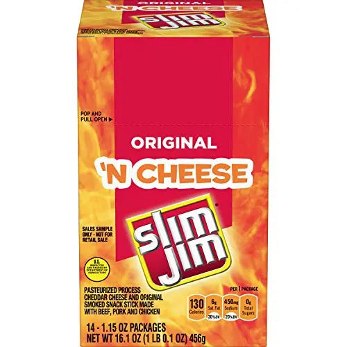 SLIM JIM ORIG 'N CHEESE 14 CT
