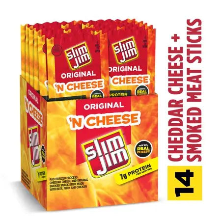 SLIM JIM ORIG 'N JALAPENO CHEESE 14 CT